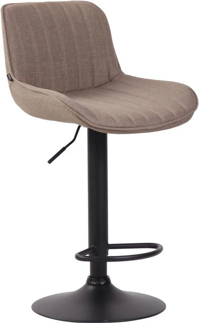 DELUKE Barhocker BEKIM in Taupe mit Lehne, drehbar, B/T/H: 50 x 50 x 86 cm - Bild 1