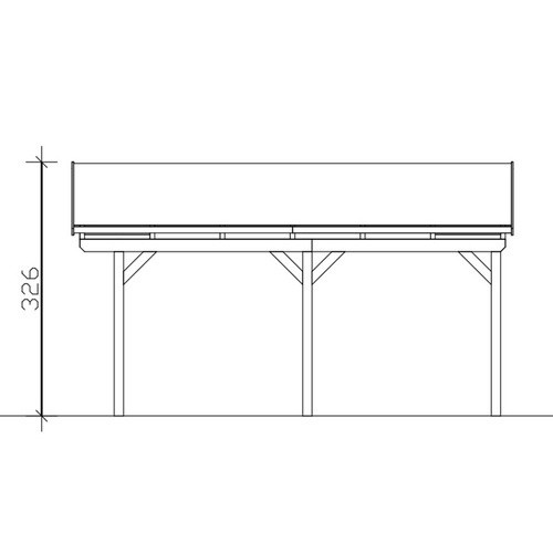 Skan Holz Carport Fichtelberg aus Fichte Leimholz in Beige mit Dachschindeln B/T: 423 x 566 cm, Höhe: 326 cm - Bild 3
