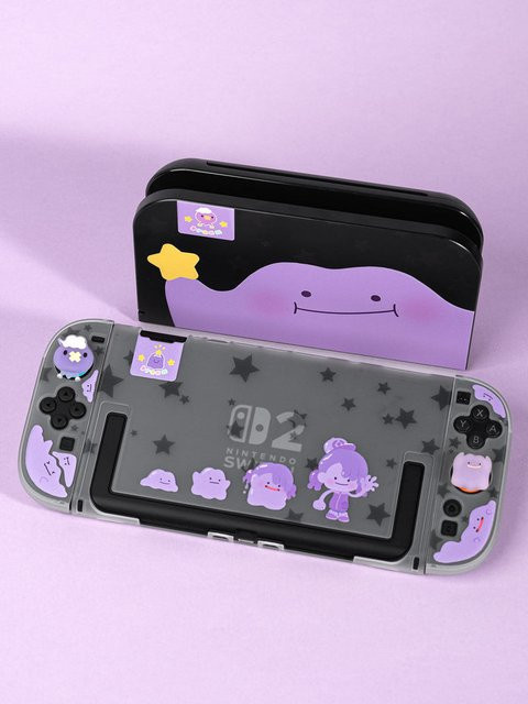 Bandai Switch 2 Schutzhülle mit Ditto-Muster aus geteilter Hartschale für Nintendo Switch 2nd Generation - Bild 1
