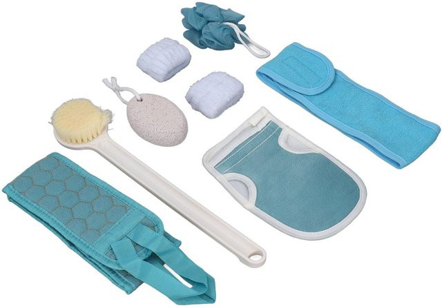Koogeelife Duschgel Massage Set, Peeling Rückenbürste und Luffa-Handschuh, Unisex - Bild 1
