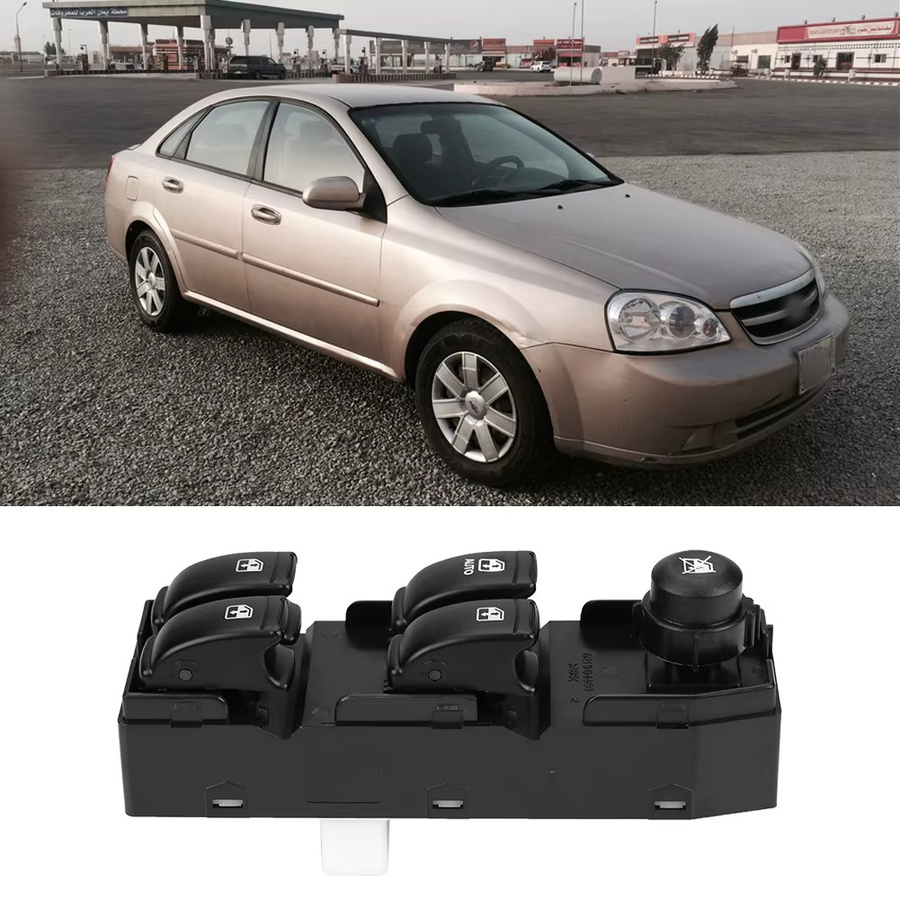 Elektrischer Fensterheber Schalter Master Control für Chevrolet Optra Lacetti in Schwarz von DOACT - Bild 2
