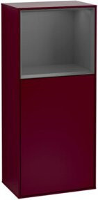 V&B Finion Seitenschrank Anthrazit mit LED-Beleuchtung und Glasfachboden, B: 41,8 cm, H: 93,6 cm - Bild 1