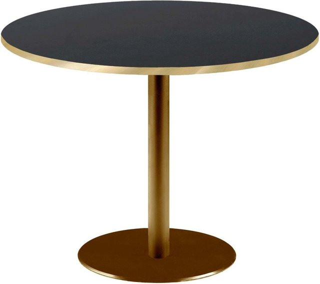 RestooTab Tisch Rome XL rund, Farbe Schwarz/Gold, Höhe: 75 cm, Durchmesser: 120 cm - Bild 1