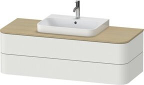 Duravit Waschtischunterschrank Happy D.2 Plus in Weiß Matt, B/T: 130 x 55 cm, 2 Schubladen für MWT - Bild 1