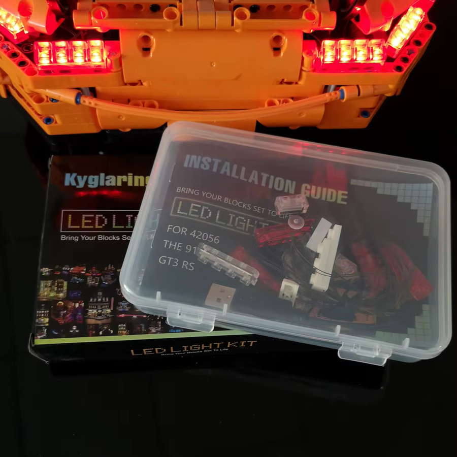 BlockGlow LED-Beleuchtungsset, passend für LEGO Porsche 911 GT3 RS 42056 - Bild 2