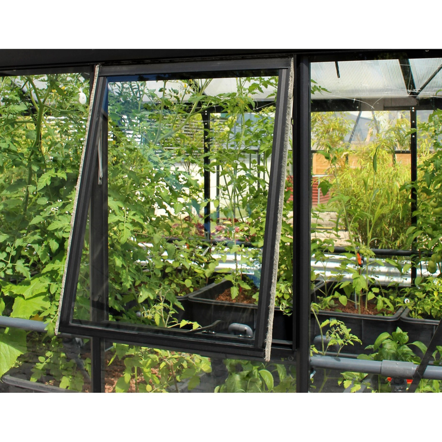 Vitavia Seitenfenster aus Aluminium und ESG Hartglas in Schwarz, B: 55,4 cm, H: 87,6 cm - Bild 2