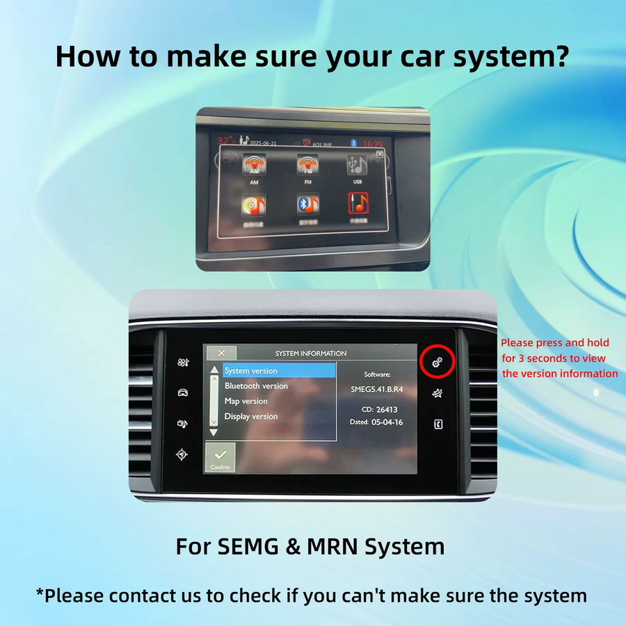 ANYFAR OEM Bildschirm-Upgrade-Decoder-Box für Peugeot und Citroen 2013-2018 mit 7-Zoll-Bildschirm für SMEG/MRN-Systeme inklusive CarPlay und Android Auto in Schwarz - Bild 2