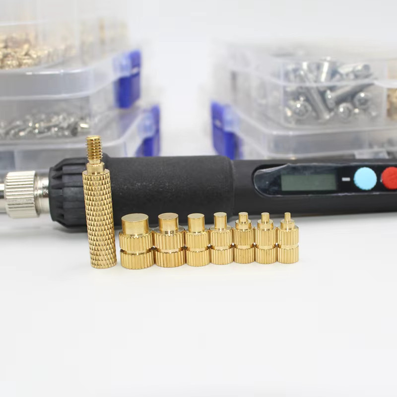 YMAX Messing Einschlagmuttern Set M2 M3 M4 für 3D-Druck Kunststoff Hex Rändelmuttern in Gold/Messing - Bild 2