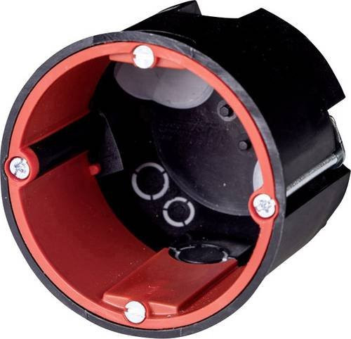 F-Tronic Installationsdose winddicht und halogenfrei in Schwarz, 10er Pack, Durchmesser: 68 mm, Tiefe: 50 mm - Bild 1