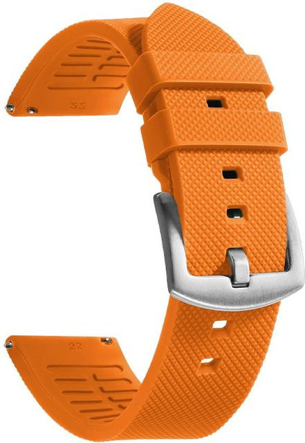 Uhrenarmband Silikon, orange, 20mm, 22mm, Unisex - Bild 1