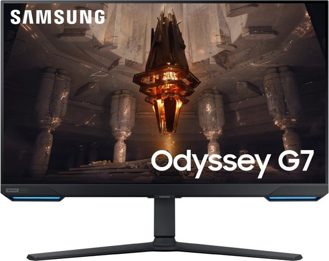 Samsung Odyssey G7 S32BG700EU Smart Gaming Monitor, 32 Zoll, 4K UHD, Schwarz, 144 Hz, 1 ms Reaktionszeit, IPS-Panel, Widescreen mit integrierten Lautsprechern und Wi-Fi - Bild 1