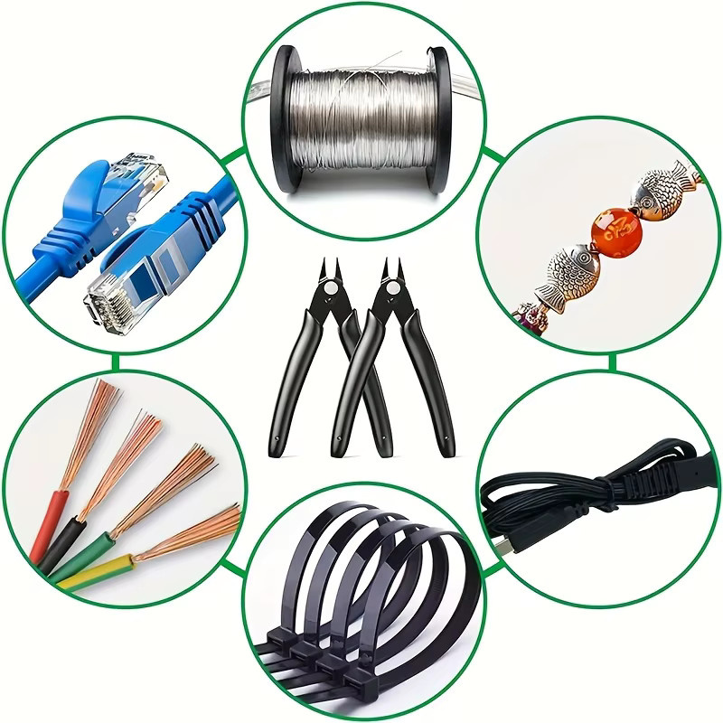 2er-Pack 5-Zoll Flachzangen in Schwarz, ultrapräzise Mikrodrahtschneider für Elektronik, Schmuck und Plastikmodelle - Bild 5