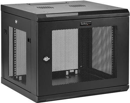 StarTech.com 9U Wandmontage Server Rack Cabinet Schwarz mit verstellbarer Tiefe und Kabelmanagement RK920WALM - Bild 1