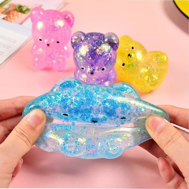 Meade Fidget Glitzer Gummibärchen Quetschspielzeug, Anti-Stress Dekompression - Bild 1
