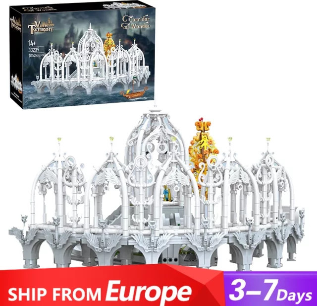 Barweer Klemmbausteine Korridor der Wunder Herr der Ringe Modell Set aus 2052 Teilen in Weiß - Bild 1
