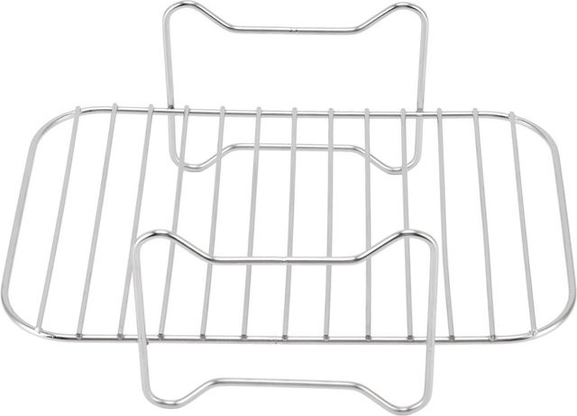 CosyHome Mehrzweck Grillhalter aus Edelstahl mit Edelstahlgestell in Weiß und Silber - Bild 1