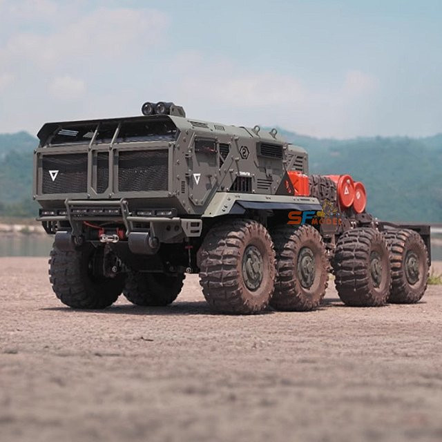 SMODELF ST10X RC-Truck 1/10 8x8, RC-Auto, Metallmodell, mit Licht- und Soundsystem, ferngesteuert - Bild 1