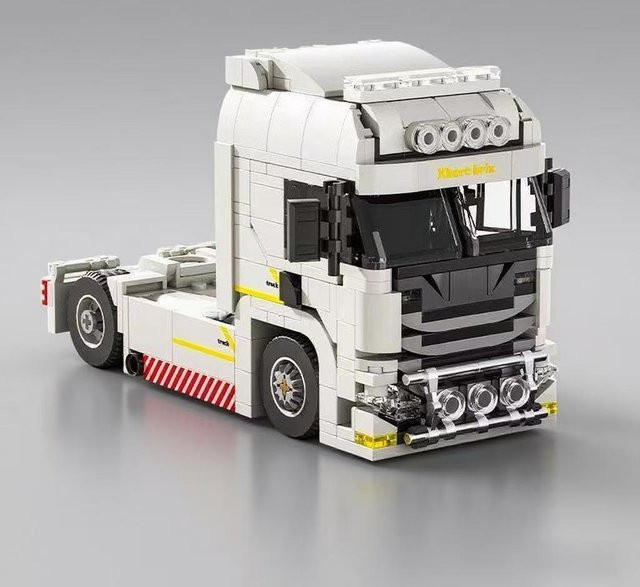 Europäische LKW-Kopf Bausteine, Verbindbarer Containeranhänger, 420-teiliges Set, ab 14 Jahren - Bild 1