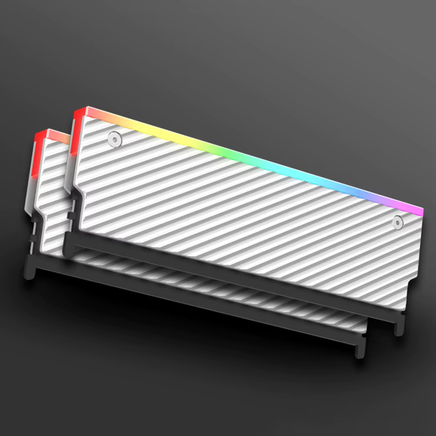ALLOET ARGB DDR Kühlkörper aus Aluminiumlegierung mit Thermischem Silikonpad, Schwarz, 5V 3PIN, passiv, für DDR2 DDR3 DDR4 DDR5 Desktop-Computer - Bild 3