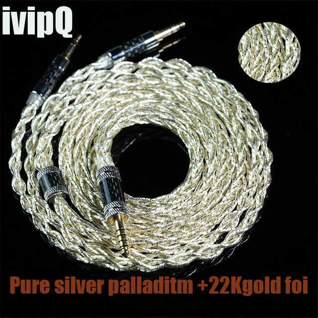 IvipQ-336 Signature Kopfhörer-Upgrade-Kabel mit 6,35 mm, 4,4 mm, MMCX und 0,78 mm 2-Pin für N5005, IE900, HD650, HD800 und HIFIMAN ANANDA - Bild 1
