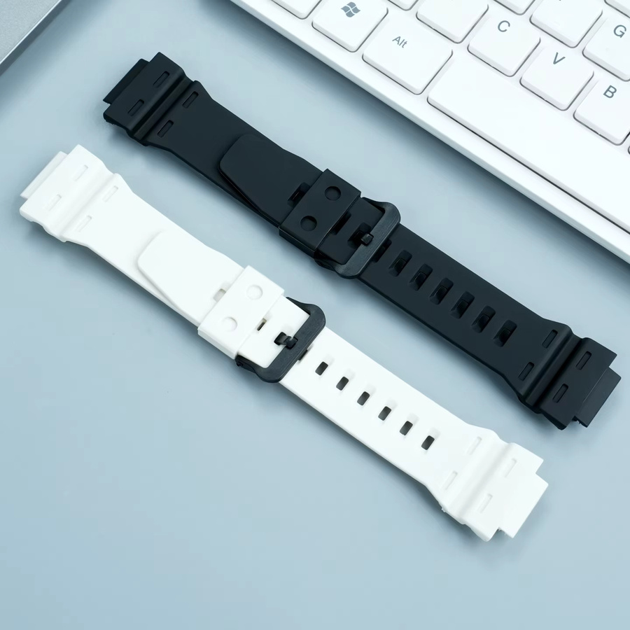 Casio Uhrenarmband Silikon, Harz, 18 mm, Schwarz - Bild 2
