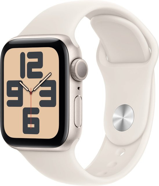 Apple Watch SE GPS mit Sportarmband M/L in Polarstern/Polarstern (40mm) - Bild 1