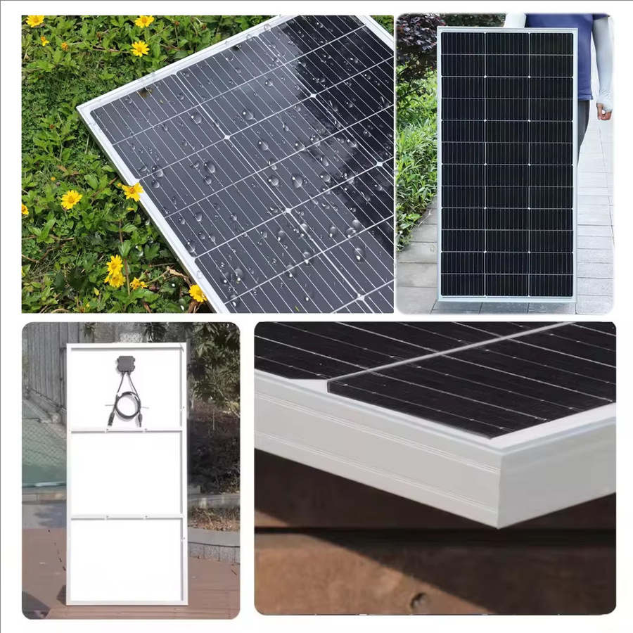 xinpuguang Solarpanel mit Aluminiumrahmen in Schwarz für Wohnmobil und Zuhause - Bild 5