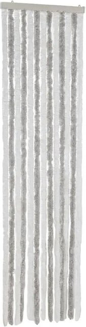 vidaXL Fliegenvorhang aus Chenille in Hellgrau und Weiß, B: 56 cm, H: 200 cm - Bild 1
