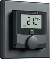 Homematic IP Funk Wandthermostat mit Luftfeuchtigkeitssensor in Anthrazit HmIP-WTH-A - Bild 1