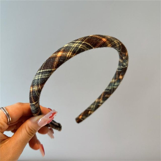 Haarbänder Damen und Mädchen, Woll kariert, 1,5 cm - Bild 1