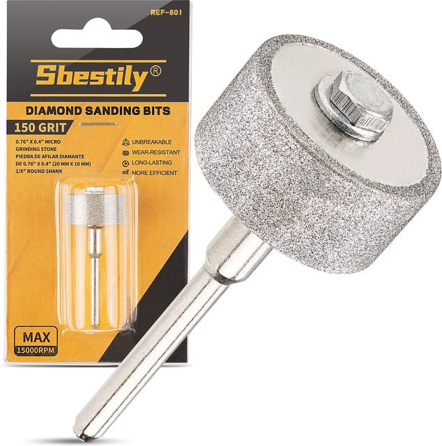 Dremel Mini-Diamant-Schleifscheiben Set zum Entgraten und Rostentfernen von Metall mit den Körnungen 80, 150 und 320 - Bild 1