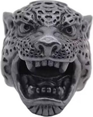 Binchi Outdoor Product Anhänger, Messing, Leopardenkopf, Silber, Unisex - Bild 1