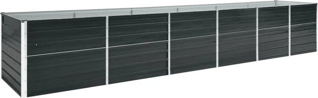 vidaXL Garten-Hochbeet aus verzinktem Stahl in Anthrazit, B/T/H: 480 x 80 x 77 cm - Bild 1