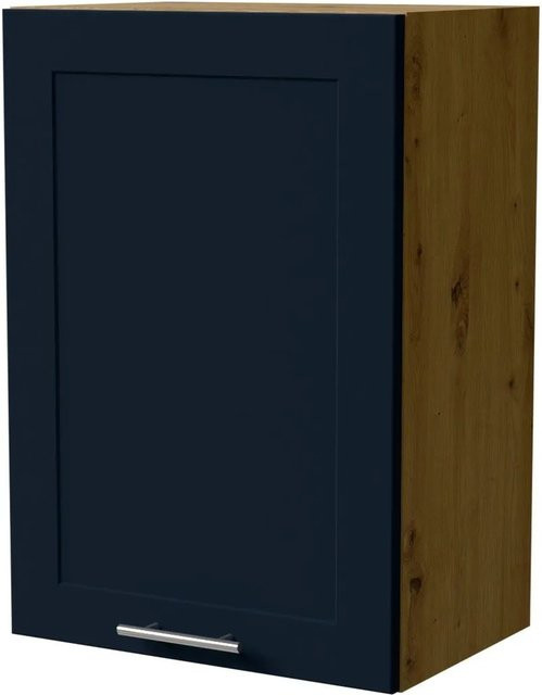 Feldmann-Wohnen Hängeschrank Oslo W2 Eiche Artisan und Indigo Matt mit Soft-Close-Türen, B/T/H: 50 x 32,5 x 72 cm - Bild 1