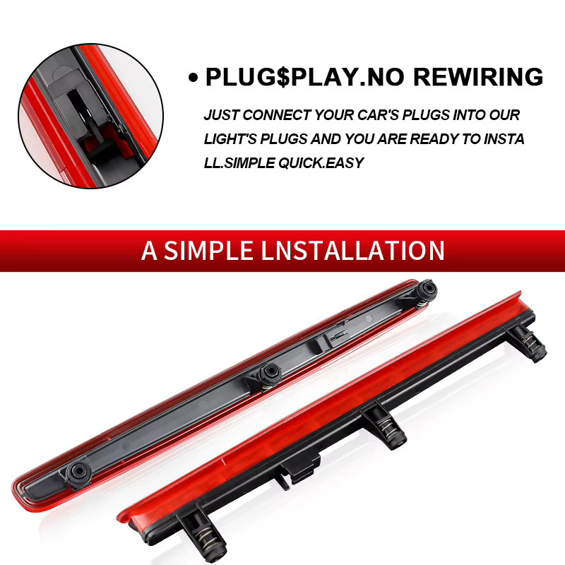 SAARMAT LED High Mount Bremslicht für Volkswagen VW T5 Transporter 2003-2015, Rot - Bild 3