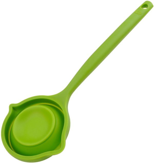 Tasty Schöpflöffel aus Silikon, faltbar, grün, Höhe: 33 cm - Bild 1