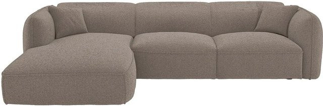Maison Céphy Sofa Camilio in Taupe und Beige mit Chenille-Stoff, L-Form, Breite: 272 cm - Bild 1