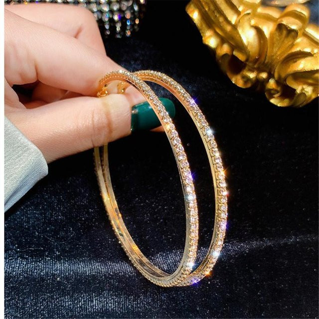 Lucky Star Jewelry Creolen, Gold, Kristall, Zirkonia, Damen - Bild 1