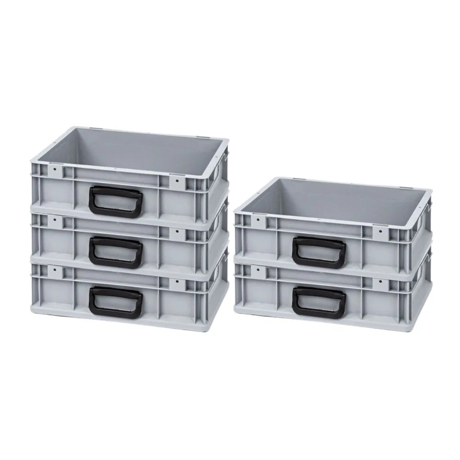 PROREGAL Spar Set 5x Eurobox Nextgen Portable Uno Transportbehälter Grau H x B x T: 12 x 30 x 40 cm - Bild 2