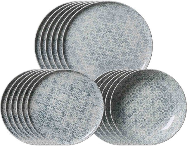 Ritzenhoff & Breker Teller-Set Porto 18er Set Dinner Plate in Blau - Bild 1