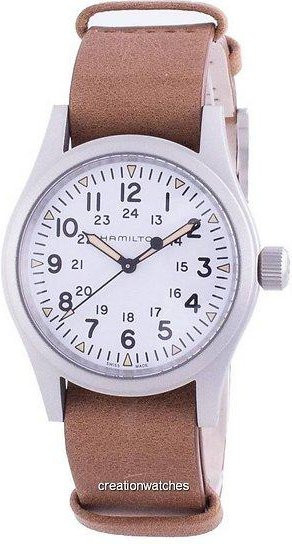 Hamilton Herrenuhr, Automatik, Edelstahl, Leder, Weiß - Bild 1