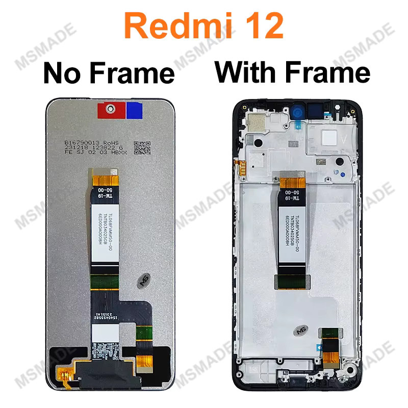 Xiaomi Redmi 12 LCD Touch Panel Screen Digitizer mit 6.79 IPS Display in Schwarz - Bild 2