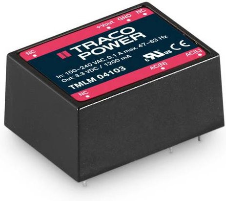 TracoPower AC/DC-Printnetzteil TMLM 04105 in Schwarz, 5 V/DC, 0.8A, 4W - Bild 1