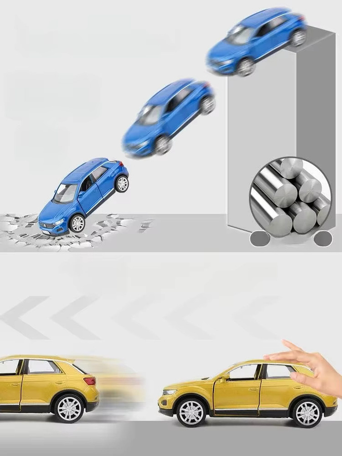 T-ROC Legierungs-Simulationsautomodell, 1:36, Blau, Metall, Fahrzeug - Bild 4
