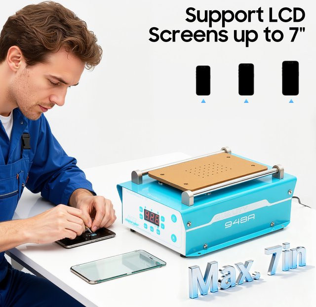 LCD-Bildschirmtrennmaschine mit Saugleistung und präziser Temperaturregelung in Blau für 7-Zoll-LCD-Bildschirme oder kleiner - Bild 1