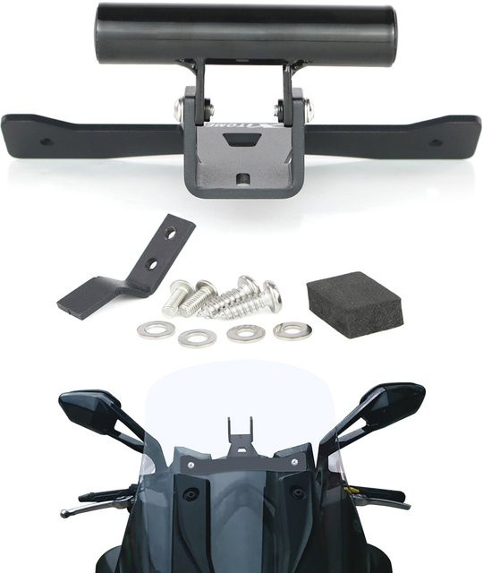 XITOMER Motorrad-Navigationshalterung für Kymco Xciting-S 400 (2018-2023) und Xciting VS 400 (2023-2024), GPS- und Handyhalterung in Schwarz - Bild 1