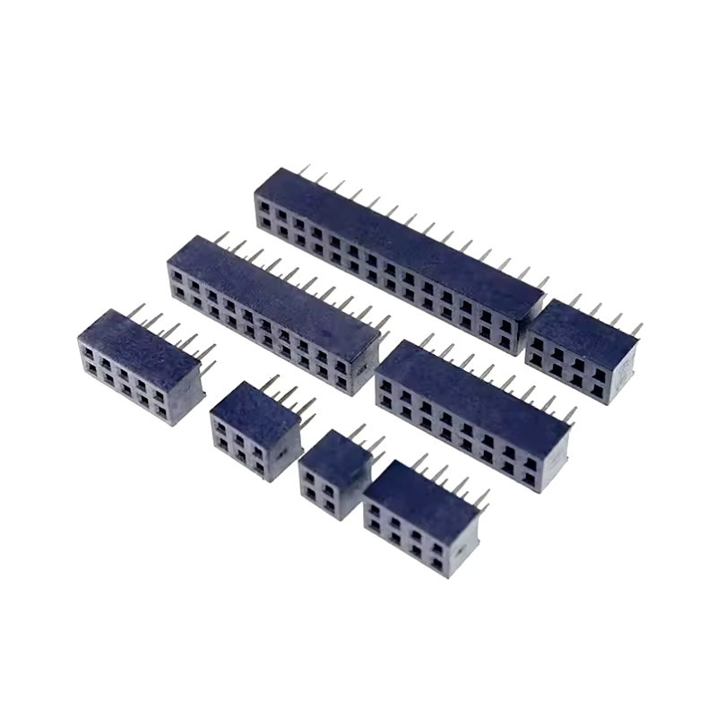 10 Stück zweireihige gerade Buchsenstecker mit 1,27 mm Abstand in Schwarz - Bild 2