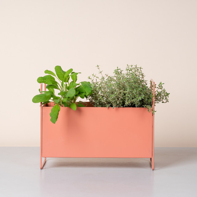 BLUME2000 Metall Plantbox Tabletop in Terrakotta Orange - Bild 1