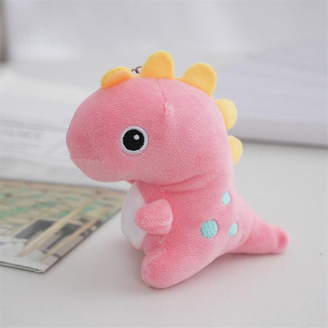 Kidsly Dinosaurier Plüsch Spielzeug, Schlüsselanhänger, rosa, ab 6 Jahren - Bild 1