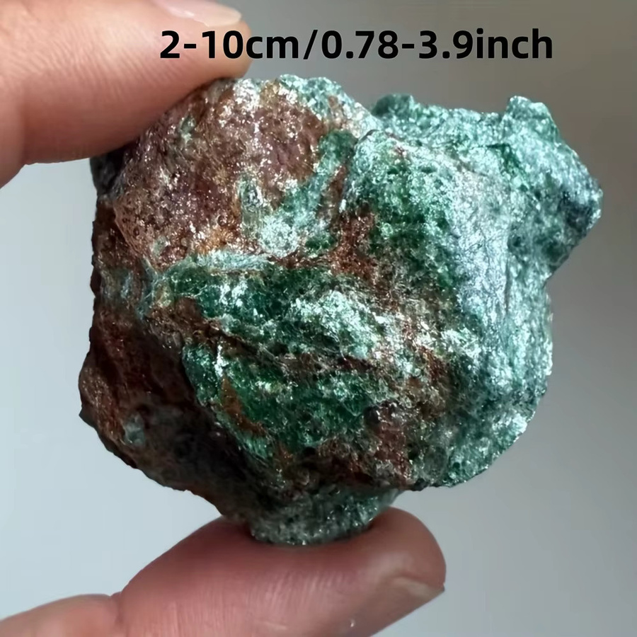 CrystalHola Grüner Glimmer-Rohstein, unpolierter grüner Kristall als Dekoration, 1 Beutel - Bild 3